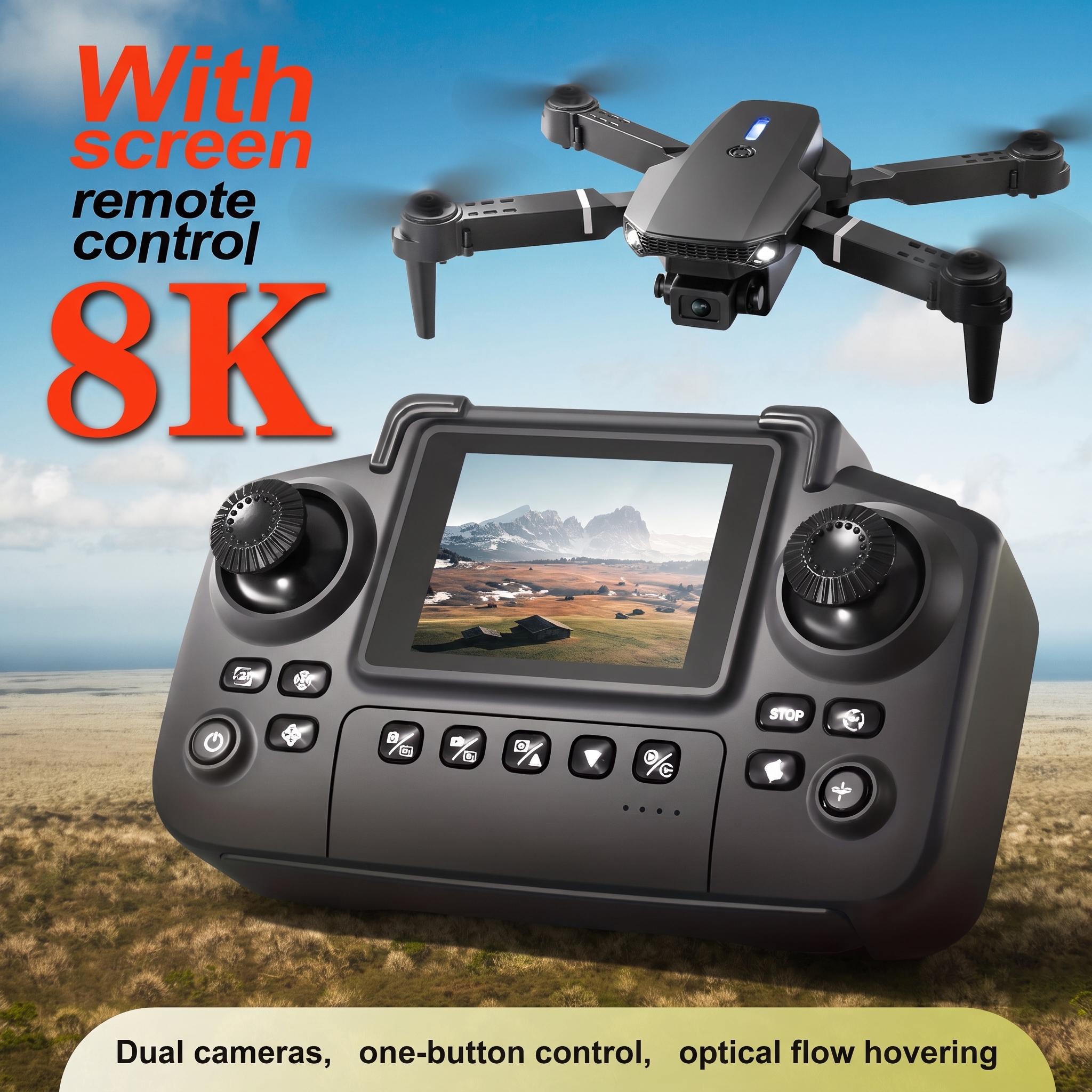 Drone Gimbal Brushless - โดรนพับได้รุ่น E88PRO MAX ปี 2026 ที่ได้รับการอัปเกรด