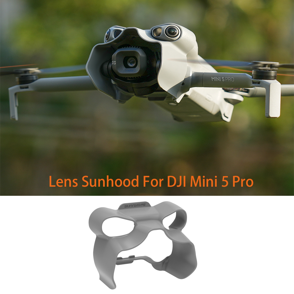 Drone Gimbal Case - เลนส์กล้องฮูดสำหรับ DJI MINI 5 PRO บังแดดป้องกันแสงสะท้อนเลนส์กิมบอลฝาครอบป้องกันซันฮูดอุปกรณ์เสริมโดรน