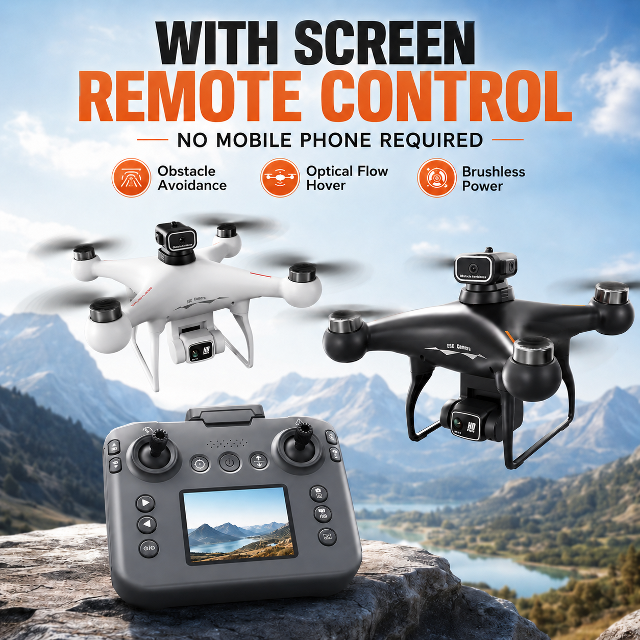 Drone Gimbal Brushless - ZNLYRION S116 RC Drone มอเตอร์แบบไร้แปรงถ่าน บินได้นาน