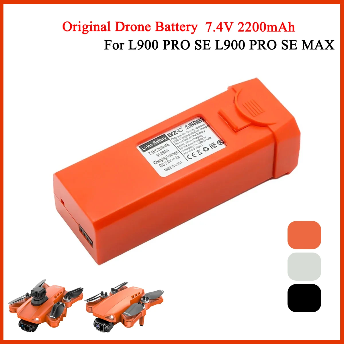 Drone Gimbal 2 Axis - แบตเตอรี่ L900 Pro SE MAX โดรน7.4V