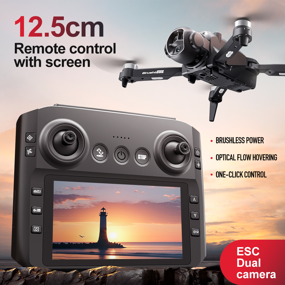 Drone Gimbal Mount - มอเตอร์ไร้แปรงถ่าน M7 สำหรับโดรน 8K พร้อมหน้าจอควบคุม ระบบออปติคอลโฟลว์