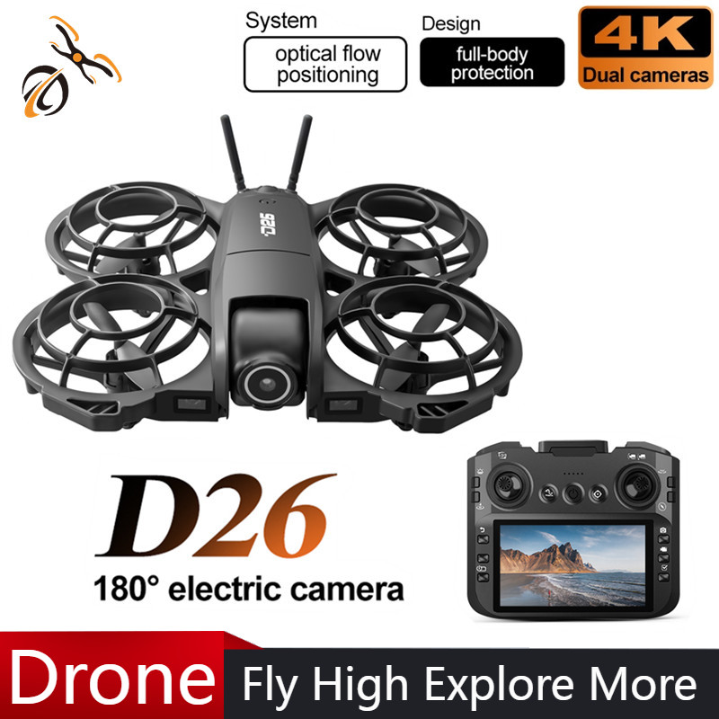 Drone Gimbal 2 Axis - โดรน D26 4K ถ่ายภาพทางอากาศ HD 180