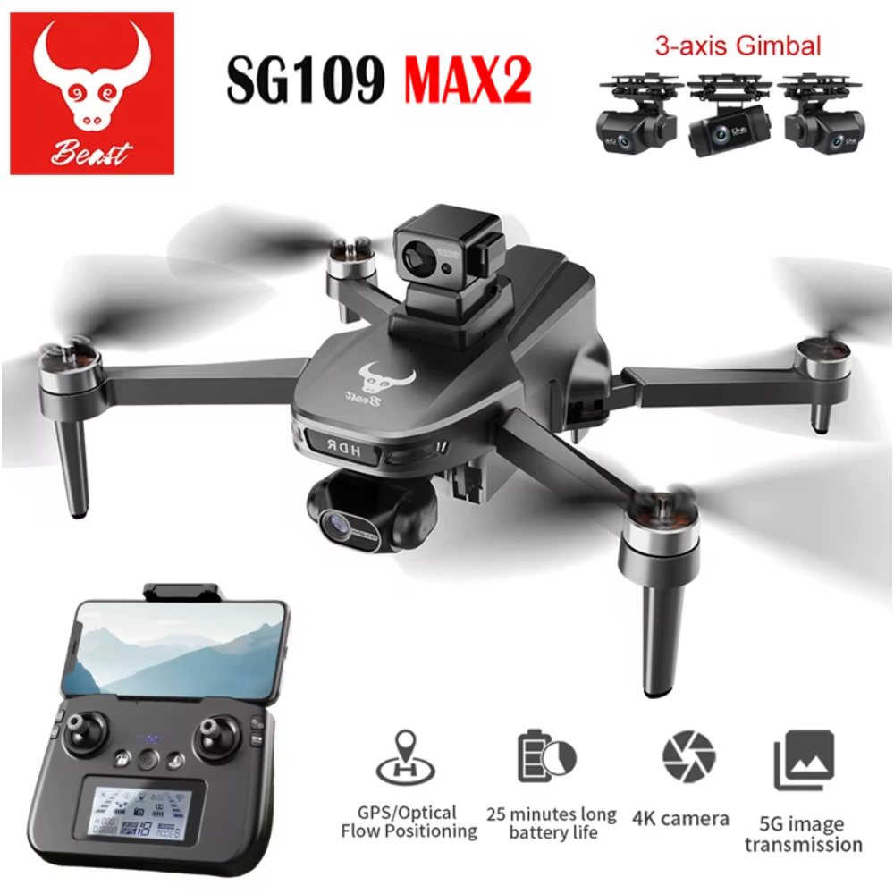 Drone Gimbal 3 Axis - SG109 MAX2 Professional FPV 8K กล้อง