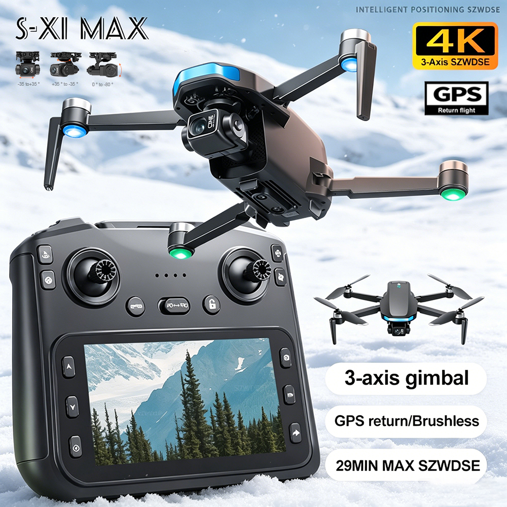 Drone Gimbal Mount - โดรนรุ่นใหม่ S-X1 MAX GPS 8K ระดับมืออาชีพ