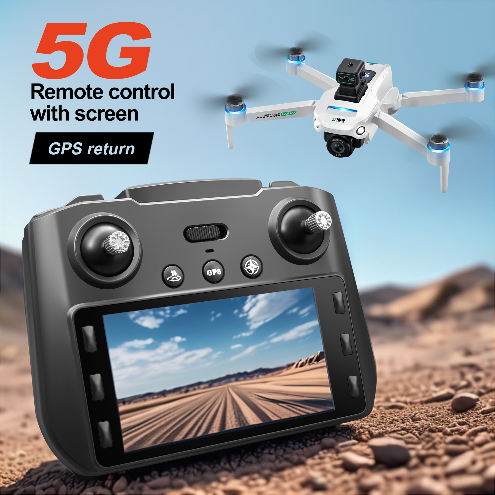 Drone Gimbal Mount - โดรนรุ่นใหม่ Professional S159 GPS พร้อมกล้อง 8k