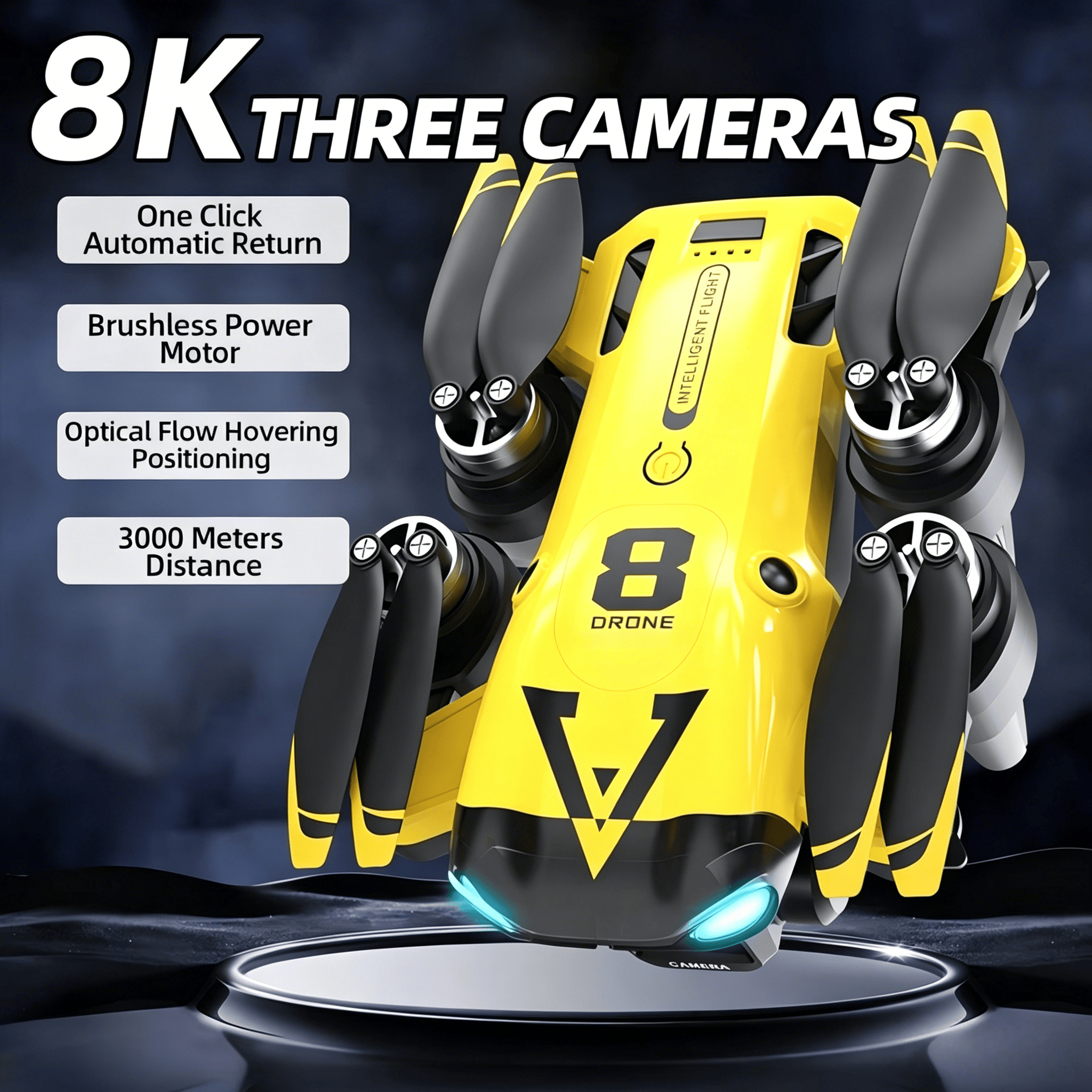 โดรนรุ่นใหม่พร้อมกล้องสามตัว,  - Drone Gimbal Brushless บทวิจารณ์และราคา