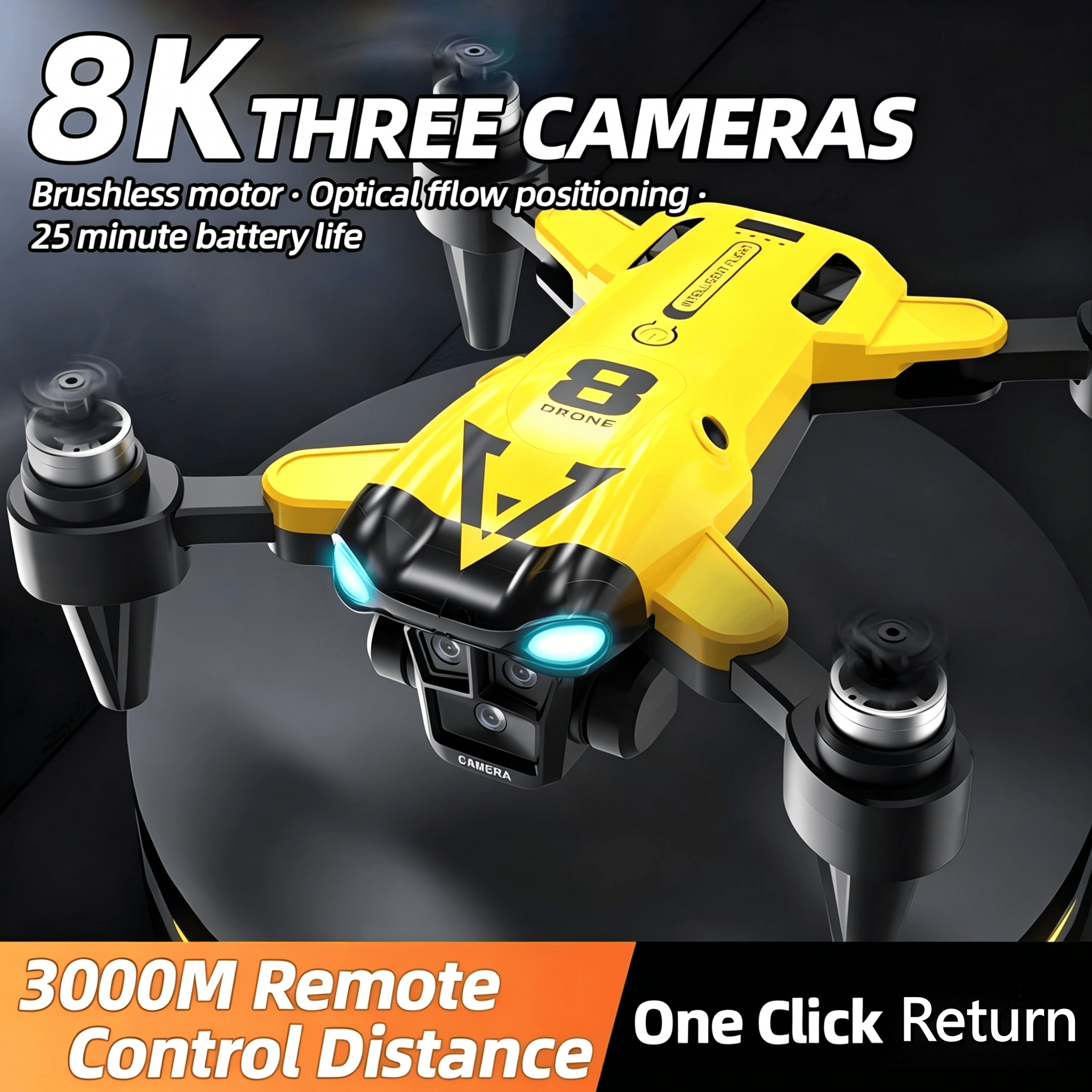โดรนรุ่นใหม่พร้อมกล้องสามตัว,  - Drone Gimbal Brushless บทวิจารณ์และราคา