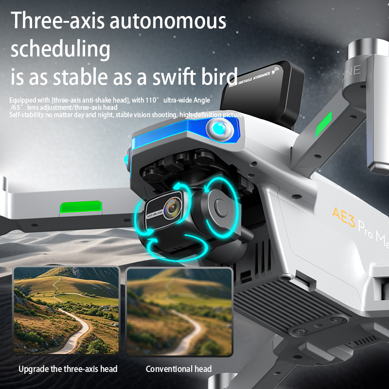 โดรน GPS แบบไร้แปรงถ่าน กล้อง  - Drone Gimbal 3 Axis บทวิจารณ์และราคา
