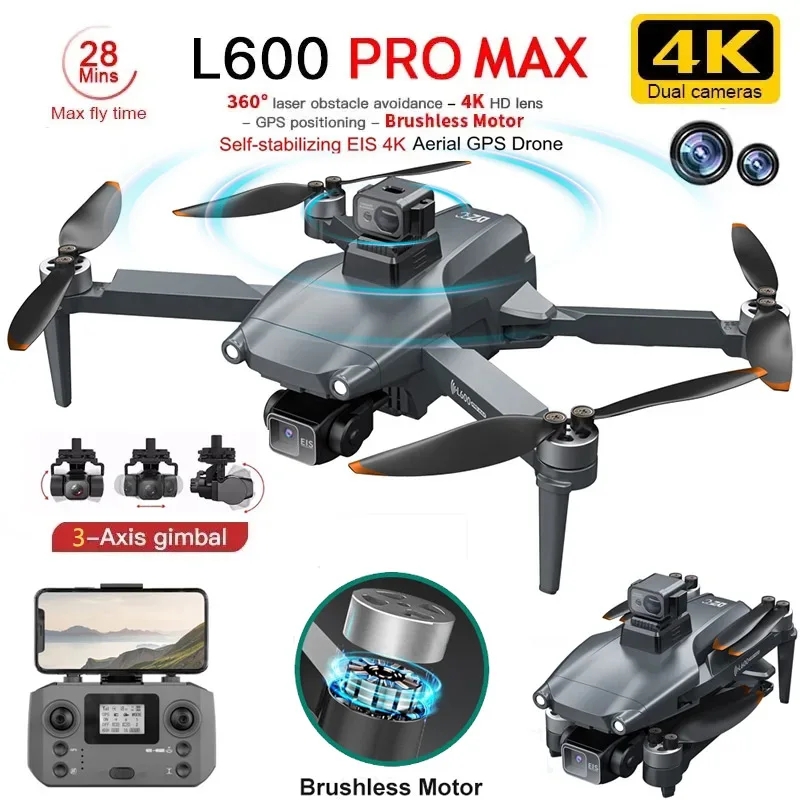 L600 PRO MAX GPS Drone Profess - Drone Gimbal Brushless บทวิจารณ์และราคา