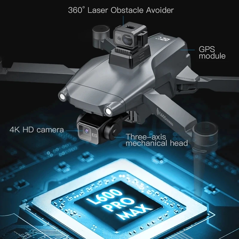 L600 PRO MAX GPS Drone Profess - Drone Gimbal Brushless บทวิจารณ์และราคา