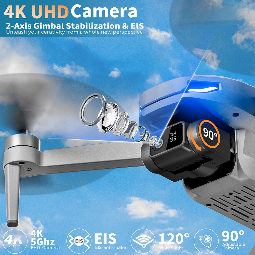 โดรน GPS พร้อมกล้องสำหรับผู้ให - Drone Gimbal 2 Axis บทวิจารณ์และราคา
