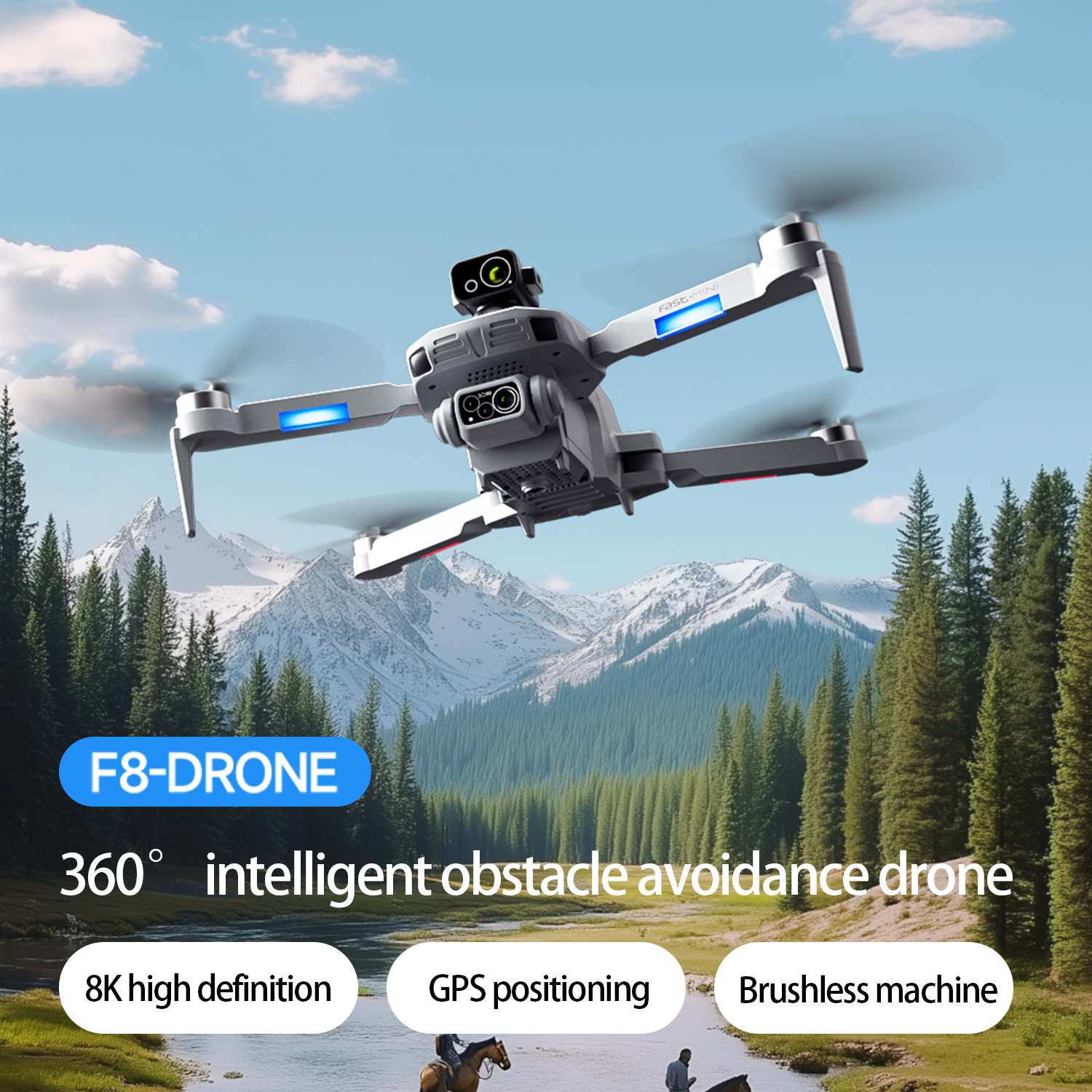 โดรน F8 MAX GPS ระดับมืออาชีพ  - Drone Gimbal Brushless บทวิจารณ์และราคา