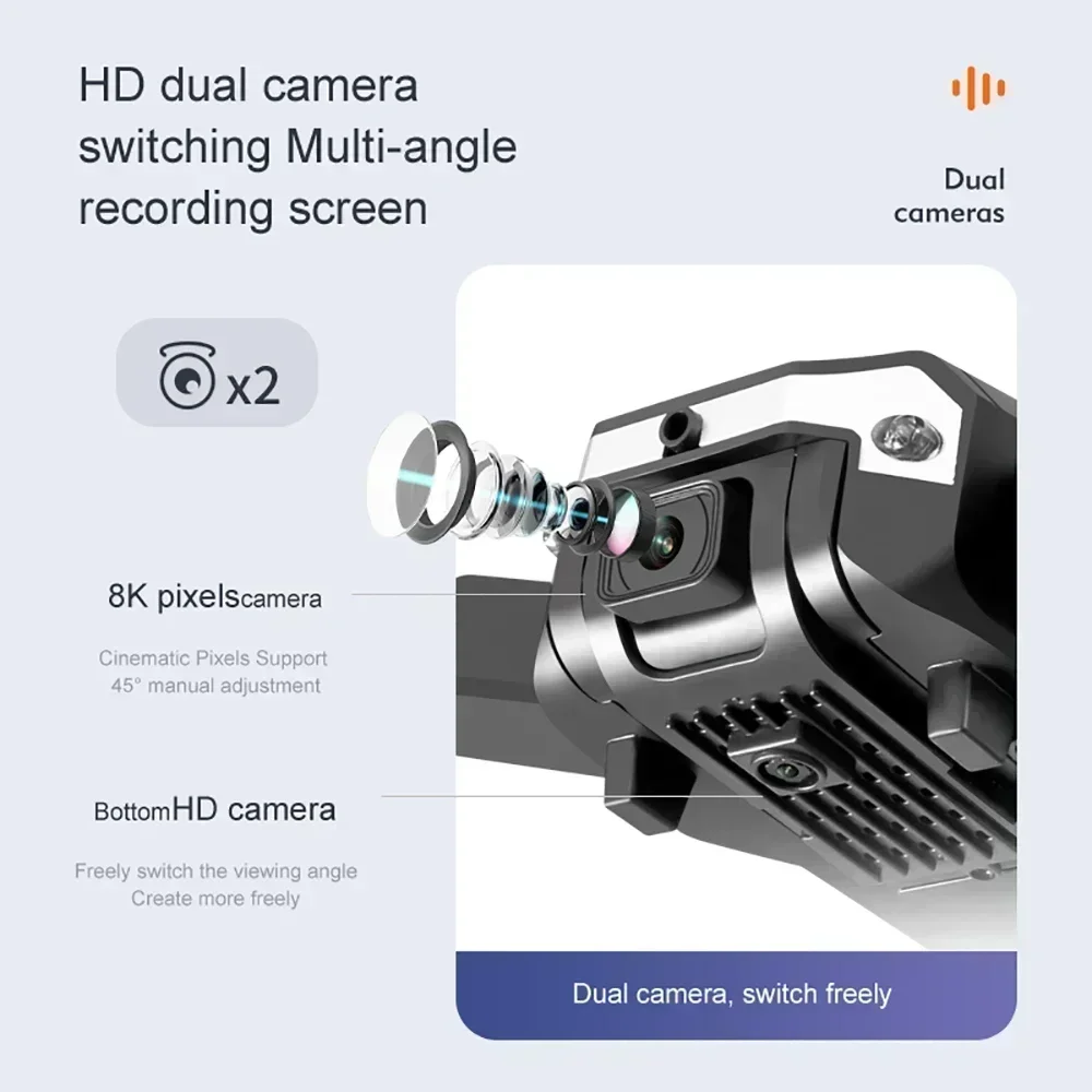 โดรน G6 pro พร้อมกล้องคู่ 8K 5 - Drone Gimbal Brushless บทวิจารณ์และราคา