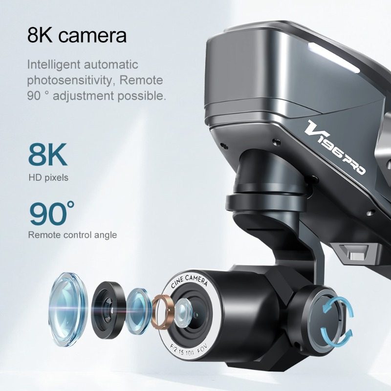 2025 V196 หลีกเลี่ยงอุปสรรคอัต - Drone Gimbal 2 Axis บทวิจารณ์และราคา